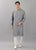 Stone Grey Textured Kurta Set