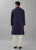 Midnight Blue Texture Kurta Set