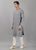 Stone Grey Textured Kurta Set