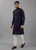 Midnight Blue Texture Kurta Set
