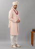 Light Pink Self Stitches Classic Sherwani