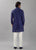 Deep Blue Leaf Art Embroidered Jacket