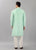 Aqua Green Gold Embroidered Kurta Set