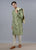 OLIVE GREEN  MULTI WEAVE KURTA