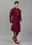Wine Mirror Work Kurta Set