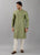 Herb Green Textured Kurta Set