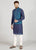 Dark Teal Blue Kurta Set with Jacket