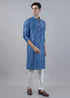 RIBBON BLUE KURTA SET