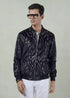 Black Patchy Foil Bomber