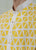 Yellow Prisma Block Print Kurta