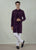 Structured Geo Grape Wine  Kurta