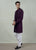 Structured Geo Grape Wine  Kurta