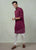 Burnt Maroon Floral Kurta