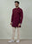 Crush Wine Pleated Kurta