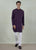 Grape Wine Hexa Cut Kurta