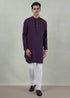 Grape Wine Hexa Cut Kurta