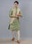 OLIVE GREEN MULTI WEAVE  KURTA  WITH JACKET