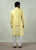 Pale Yellow Pink Cher kurta with jacket