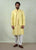 Pale Yellow Pink Cher kurta with jacket