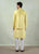 Pale Yellow Pink Olen kurta with jacket