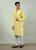 Pale Yellow Pink Olen kurta with jacket