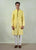 Pale Yellow Pink Olen kurta with jacket