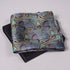 Grey Neon Paisley Pocket Square