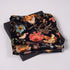 Smokey Dark Grey Floral Pocket Square