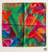 Emerald & Coral Silk Pocket Square