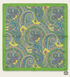 Apple green silk pocket square