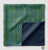 Reversible Emerald & Teal Wave Silk Pocket Square