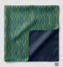 Reversible Emerald & Teal Wave Silk Pocket Square