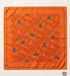 Tangerine Orange Floral Scroll Silk Pocket Square