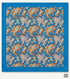 Cerulean & Orange Multi-Paisley Silk Pocket Square