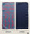 Reversible Steel Blue & Crimson Wave Silk Pocket Square