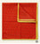Scarlet Red & Gold Bandhani Polka Dot Pocket Square