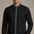 Violet Trim Black Kurta