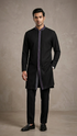 Violet Trim Black Kurta