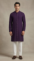 Deep Violet Geometric Kurta
