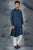 Teal Three Layered Achkan