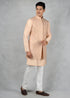 Peach Long Bandhgala Jacket