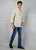 Beige & Blue Organic Cotton Striped Shirt