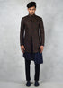 Navy Blue Long Bandhgala