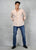 Beige Organic Cotton Striped Shirt