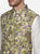Olive Green & Purple Bandhgala Jacket