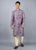 Grey Purple Kurta Set
