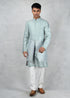 Nirjara Kurta Set with Jacket - Neo Mint